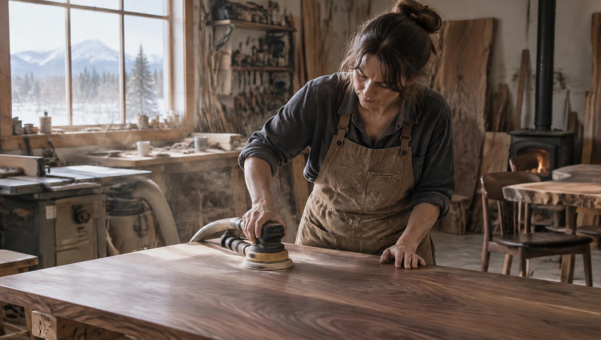 A business owner at work in her own workshop